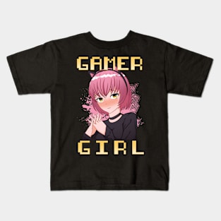 Gamer Girl Anime Cosplay Kids T-Shirt